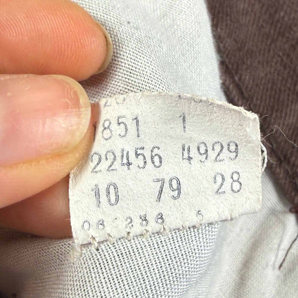 Vintage‎ Levis Brown High Waisted Flare Jeans 1970 24x26.5 Wide Leg Bell Bottom - Picture 9 of 16